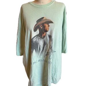 Comfort Colors Kenny Chesney Th Big Revival Tour 2015 Mint Green T.  Size XXL